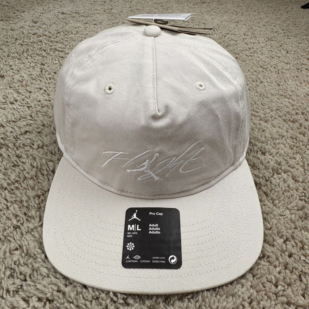 Nike Air Jordan Hat‎ Flight Pro Unstructured M/L Strap 5-Panel Stone/Beige Cap